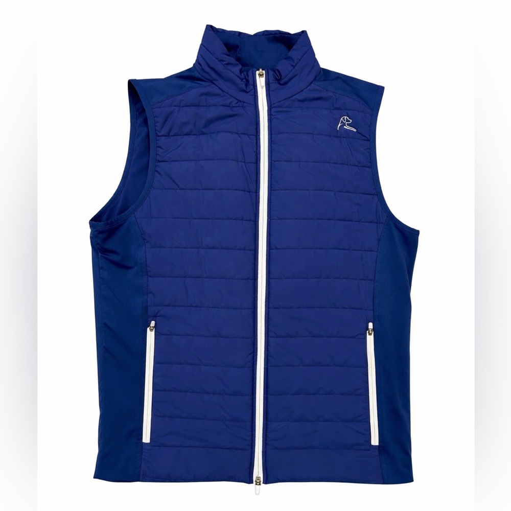 Rhoback Men’s Fulton Performance Vest Size Medium Admiral Navy Blue USA *FLAW*